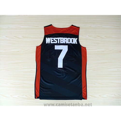 Camiseta USA 2012 Russell Westbrook #7 Negro